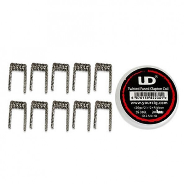 UD Twisted Fused Clapton Coils 0.1ohm